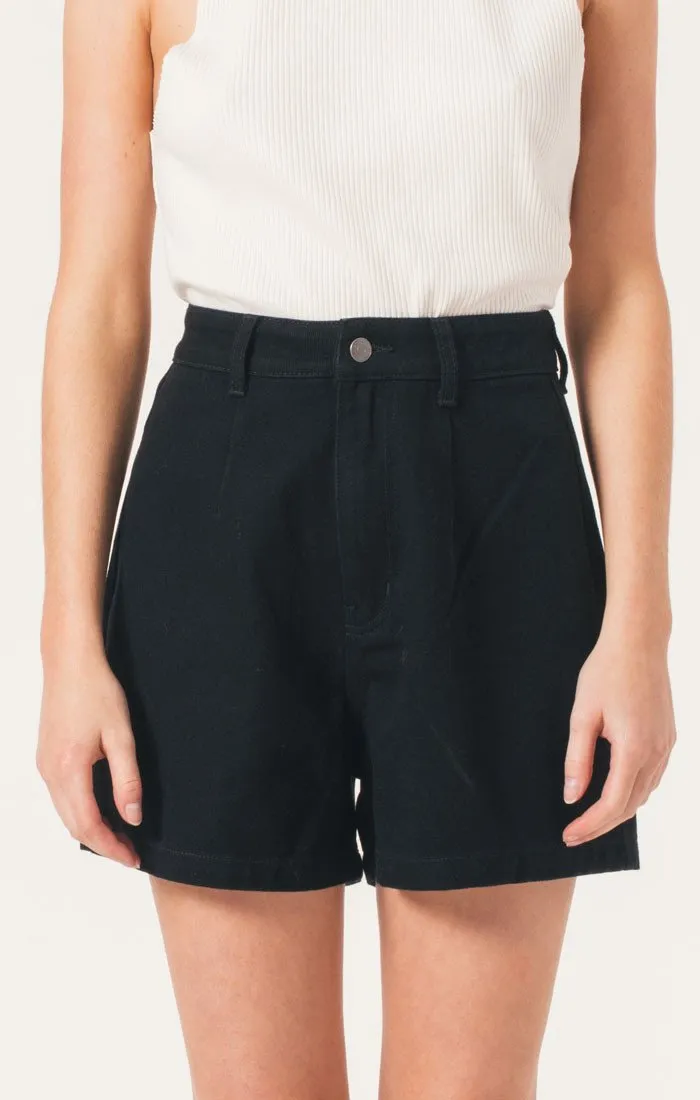 Afends Womens Seventies - Black - Denim Shorts