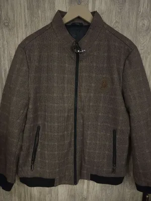 Beige Men Woolen Jacket