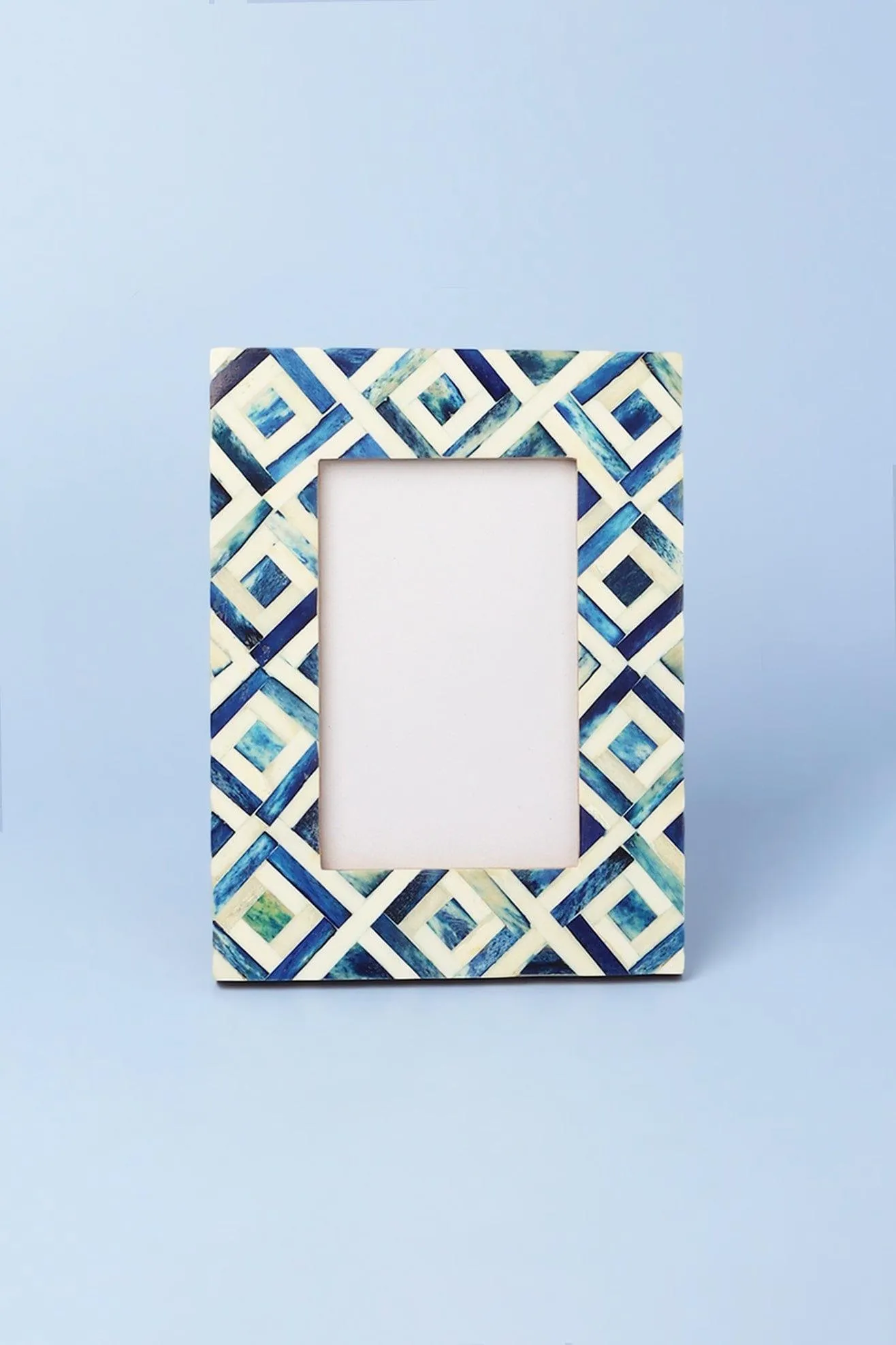 Blue Argyle Pattern Stylish Photo Frames