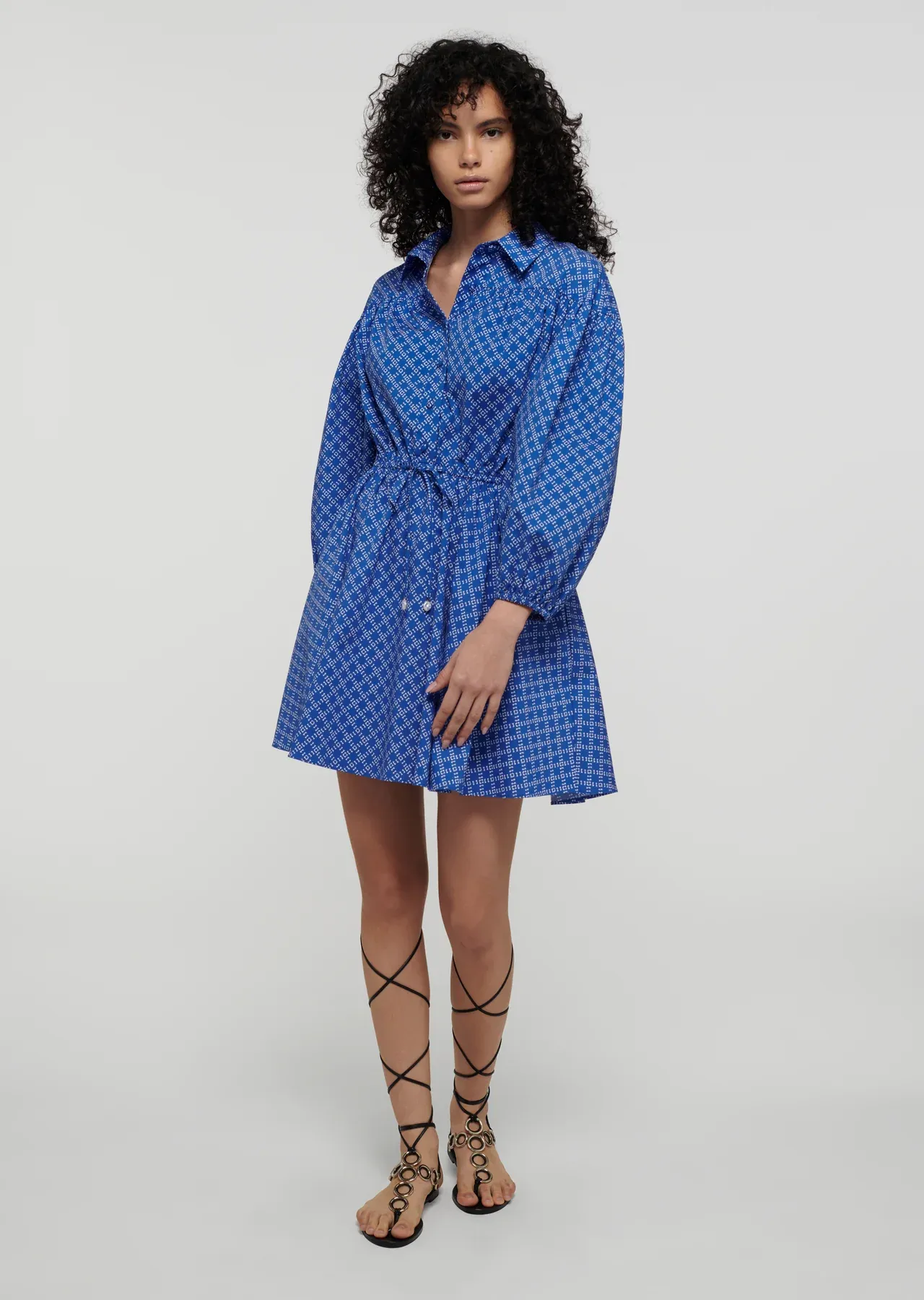 Derek Lam 10 Crosby - Arbi Shirt Dress In Cobalt Multi