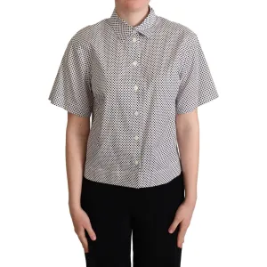 Dolce & Gabbana Elegant Polka Dot Cotton Polo Top