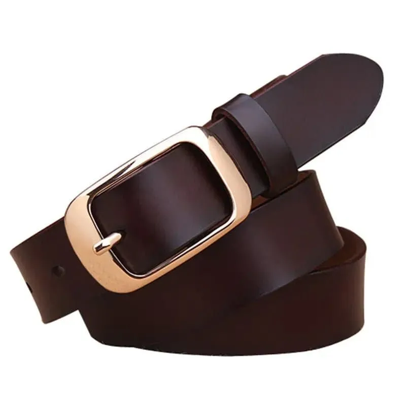 Genuine Leather Belt for Women - Durable and Stylish Fashion Accessory