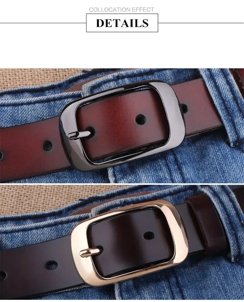 Genuine Leather Belt for Women - Durable and Stylish Fashion Accessory