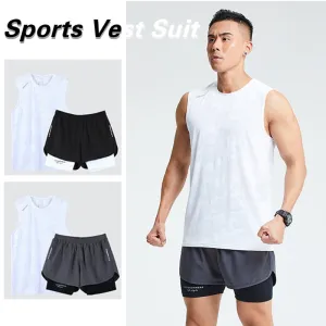 Gym Clothes Men Sport Suits Running Sets Compression Fitness T-shirts Quick Drying Sportswear Sets Jogger Vest Shorts