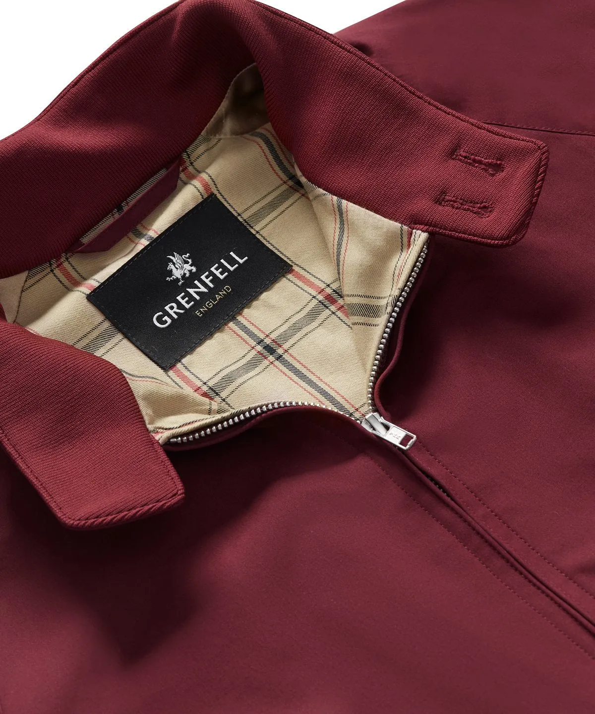 Harrington Peach Cotton in Burgundy