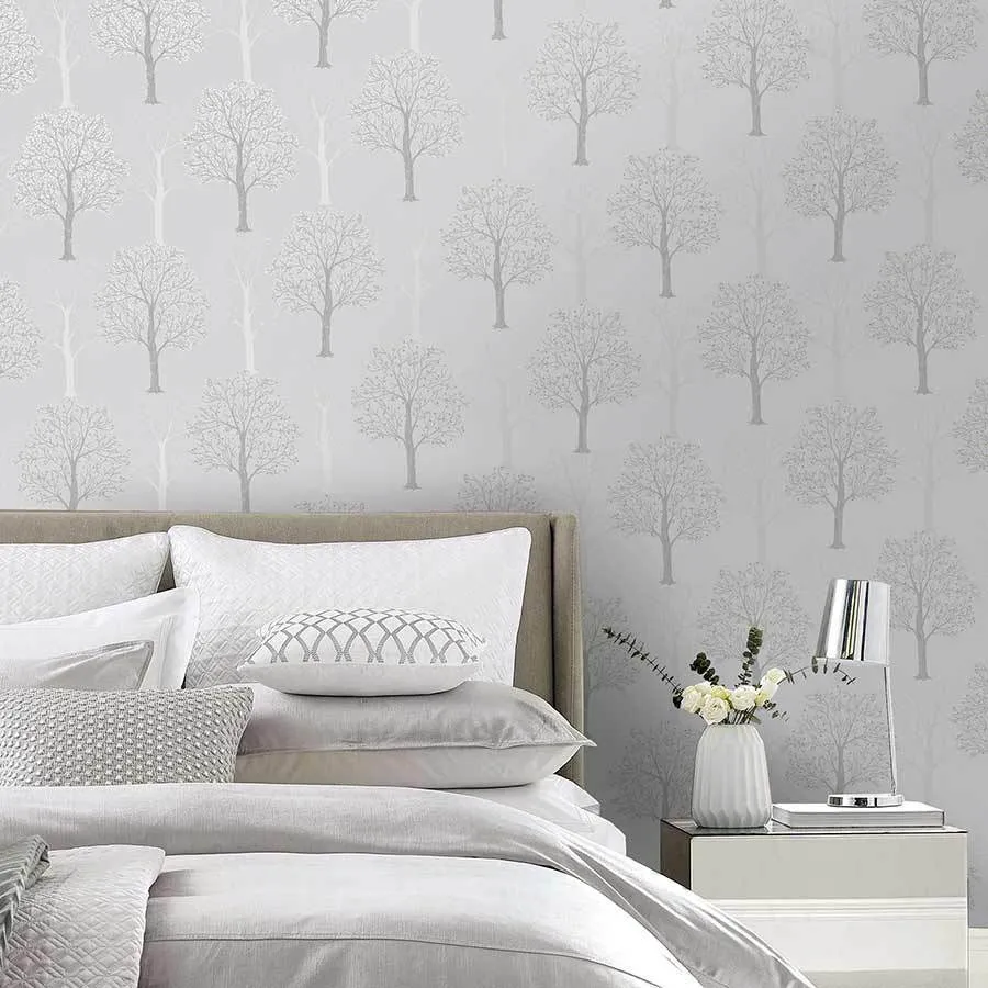 Holden Ornella Tree Light Slate Wallpaper - 35960