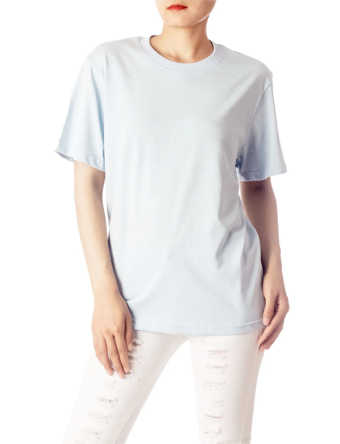 iB-iP Women's Heavyweight Cotton Comfort Short Sleeves T-shirt