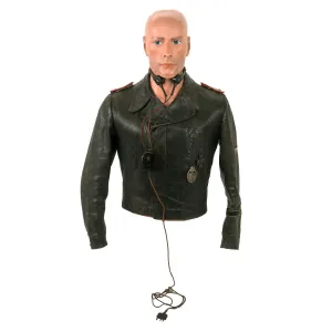 Original German WWII 1st Waffen-SS Panzer Division LAH Panzeräger NCO Leather Wrap Jacket with Throat Microphone & Awards - Formerly A.A.F. Tank Museum