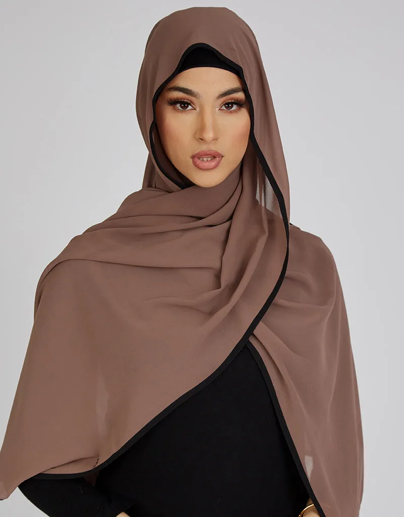 Piping Scarf - Shades of Nude