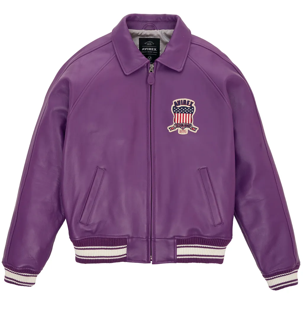 Purchase Best High Quality Orchid Color Leather Avirex Fashion Limited Edition Ombre Icon Jackets