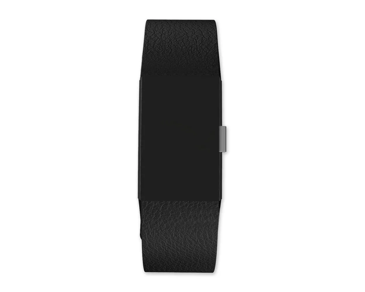 Replacement Leather Watch Band for Fitbit Charge 2 - Black