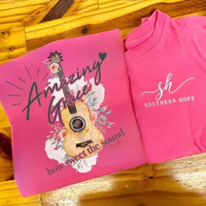 (SHORT) Amazing Grace (PINK) Short Sleeve Girls Tee