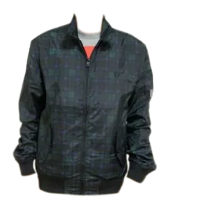 Tartan check nylon jacket