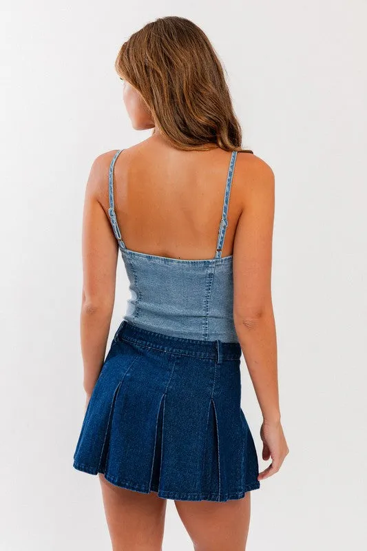 TEEK - Denim Bustier Bodysuit