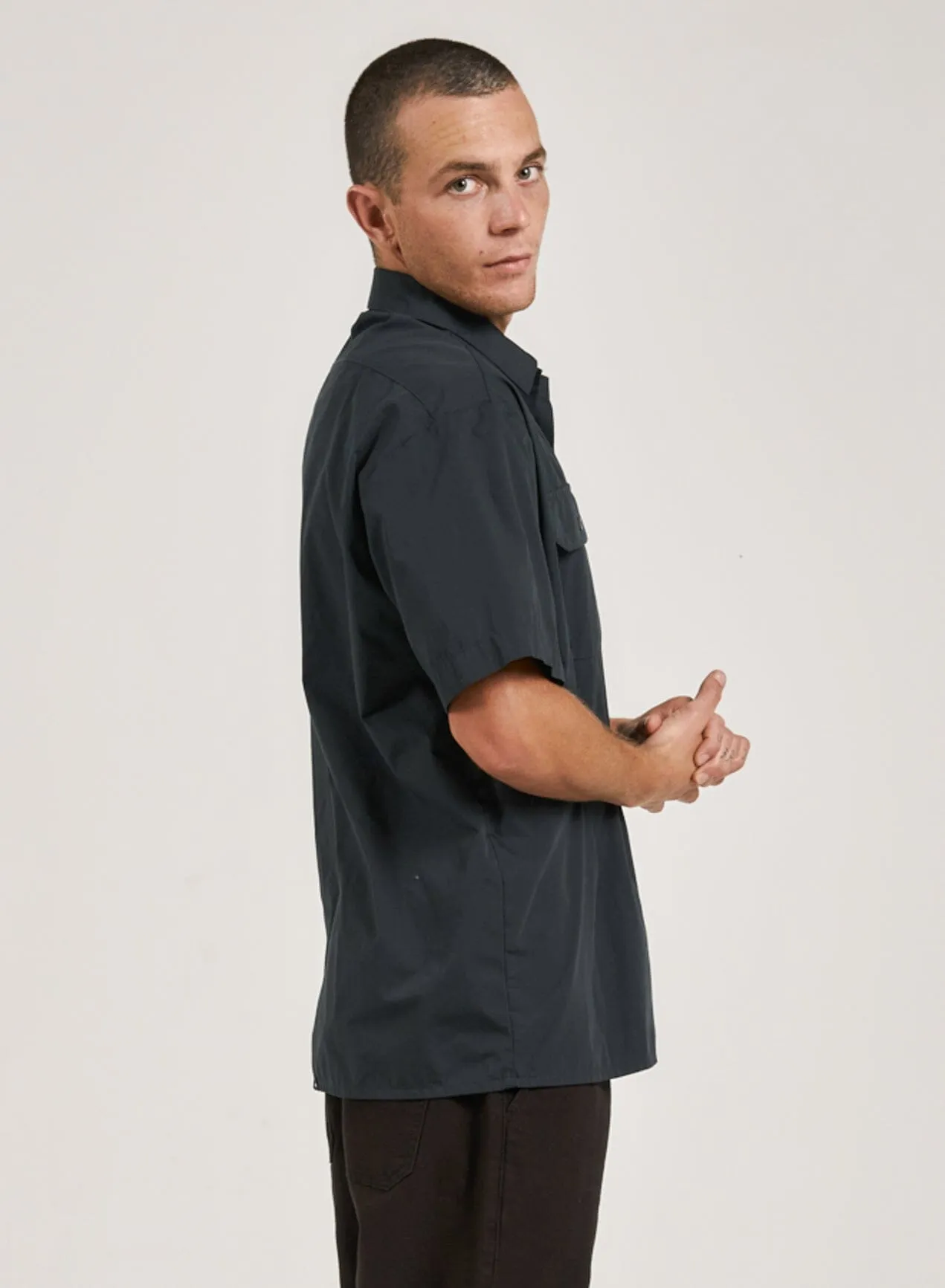 Thrills Union Short Sleeve Work Shirt - Spruce