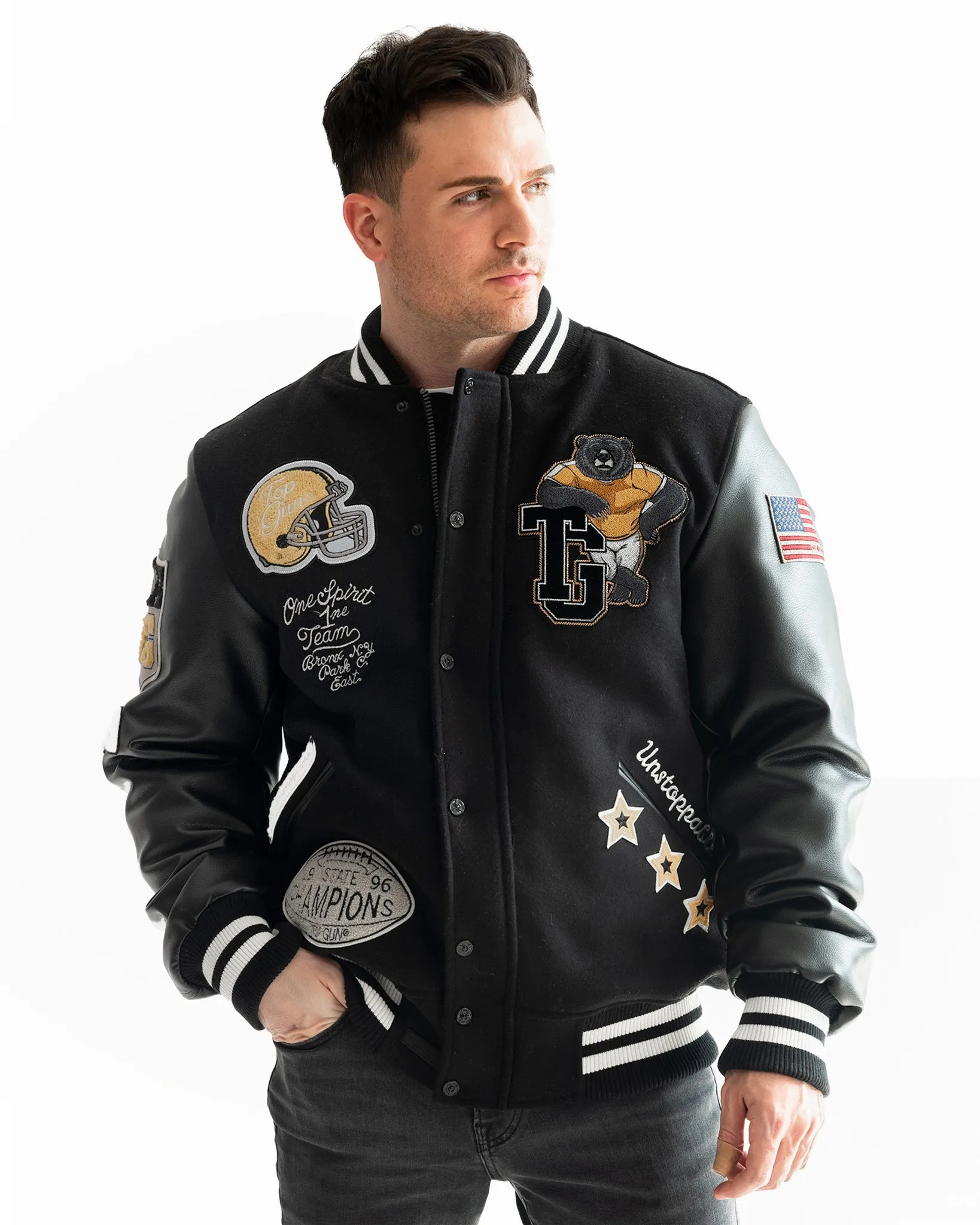 TOP GUN® "BEARS" VARSITY JACKET