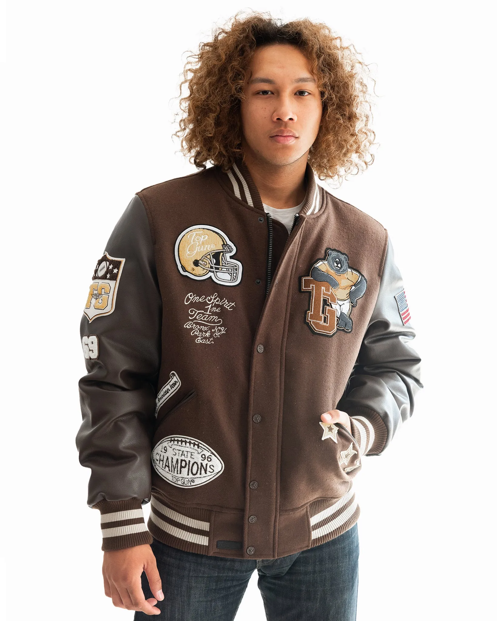 TOP GUN® "BEARS" VARSITY JACKET