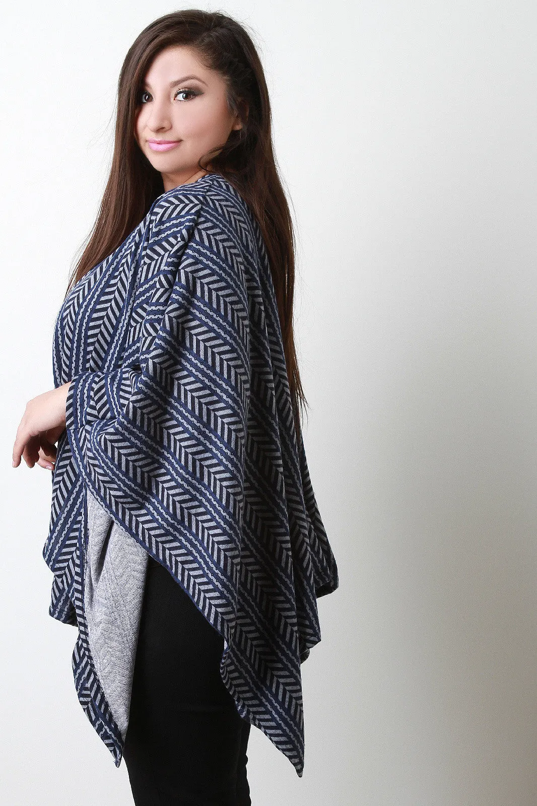 Tribal Open Front Poncho