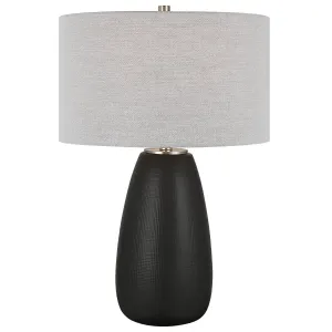 Twilight Satin Black Table Lamp