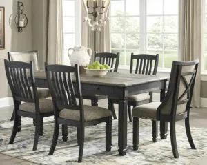 Tyler Creek Dining Table and 6 Chairs in Black/Gray