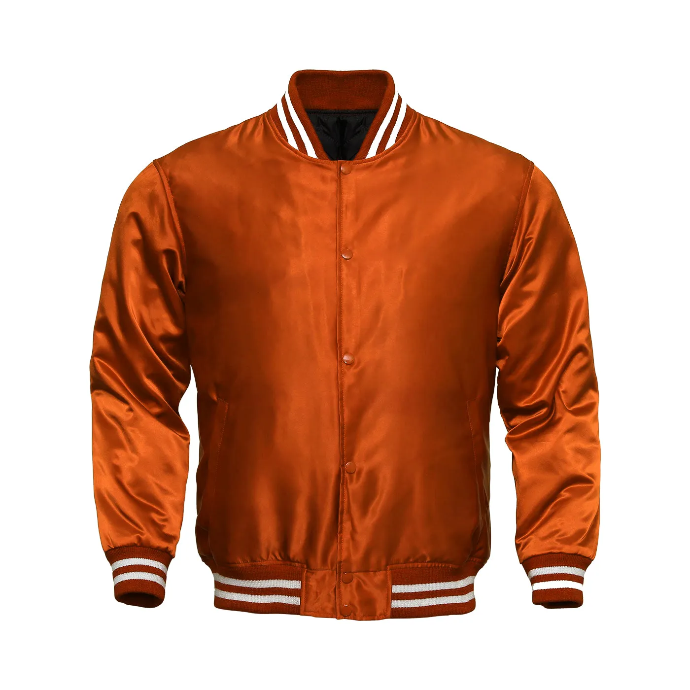 Women Satin Jacket Orange